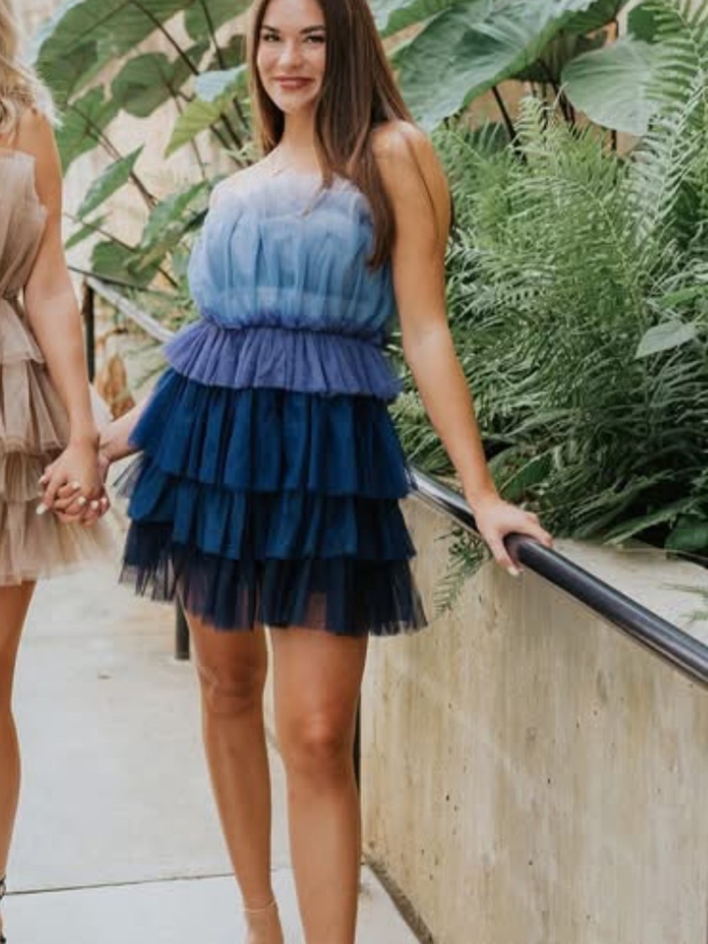 Storia Light of Your Life Blue Ombré Mini Dress
